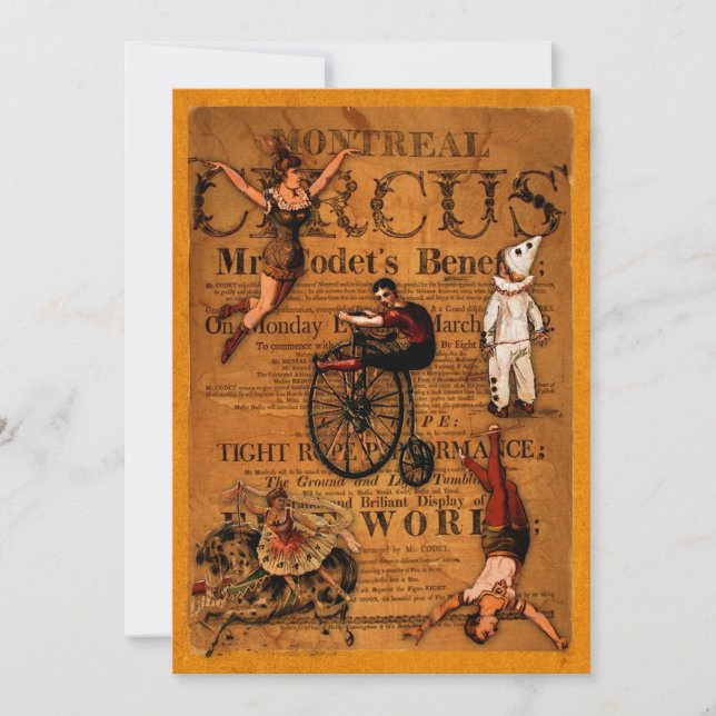 På cirkusen inbjudningar (Framsida)