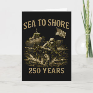 På Ck Sea To Shore 250 år U.S. Amfibie Militären Kort