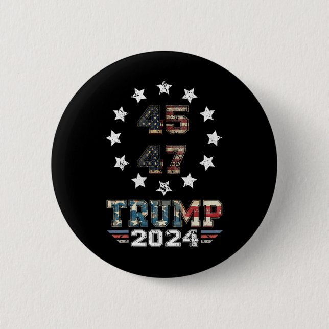 (på Ck) Western Trump Cowboy Du Miste Igen  Knapp (Framsida)