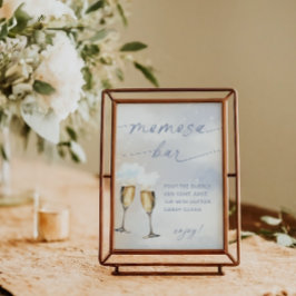 På Cloud 9 Baby Shower Momosa Pub-skylt Poster