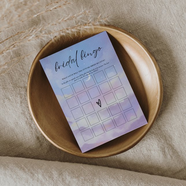 På Cloud 9-Möhippans Bingo-spelkort Inbjudningar (Skapare uppladdad)