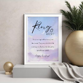 På Cloud 9 Ring Hunt Möhippa-spelsignatur Poster