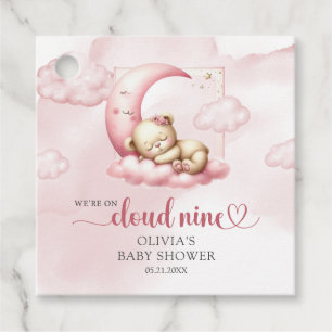 På Cloud 9 Söta Rosa Girl Baby Shower-favorittagga Gåvor Etiketter