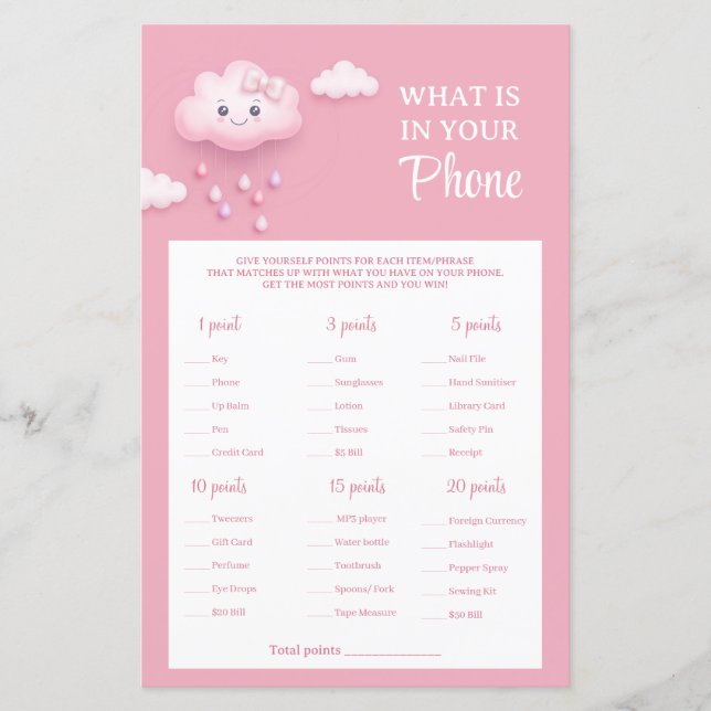 På Cloud Niine rosa Girl What in Your Mobil Game (Framsida)