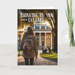 På college tänker du på dig, kvinnlig Student Kort