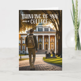 På college tänker du på Male Student Kort