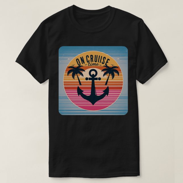 På Cruise Time Squad Matching Family, sommar T Shirt (Design framsida)