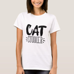 på Cuddler Lycklig Cuddler Aesthetic Cat Bilder T Shirt