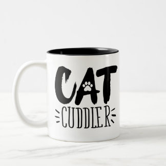 på Cuddler Lycklig Cuddler Aesthetic Cat Bilder Två-Tonad Mugg