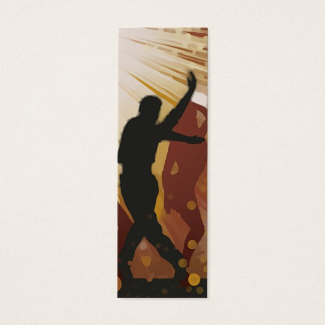 På dansbokmärket golv litet visitkort (Framsidan)