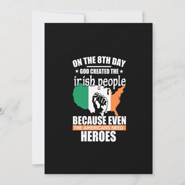 på den 8:e dagen skapade gud det irländska folket  julkort (Framsida)