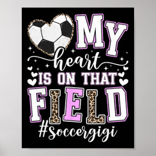 På den fältet fotboll Gigi av en fotbollsspelare G Poster