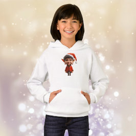 På den! Jul Elf Girl's Hoodie T Shirt