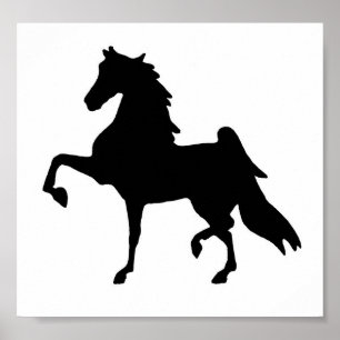 På den kanfasSaddlebred silhouetten Poster