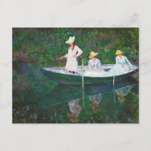 På den norska båten vid Giverny Claude Monet Vykort