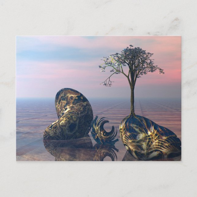 På den oändliga 3D-fraktalen flygplan Vykort (Framsida)