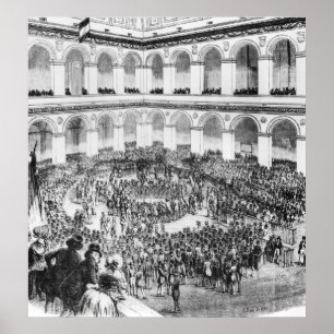 På den Paris börsen 1846 Poster
