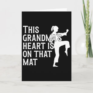 På denna Mat Karate Grandma Proud Karate Grandmoth Kort