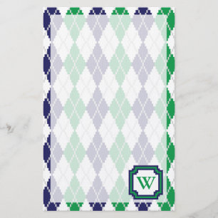 På det gröna Argyle-papperet Brevpapper