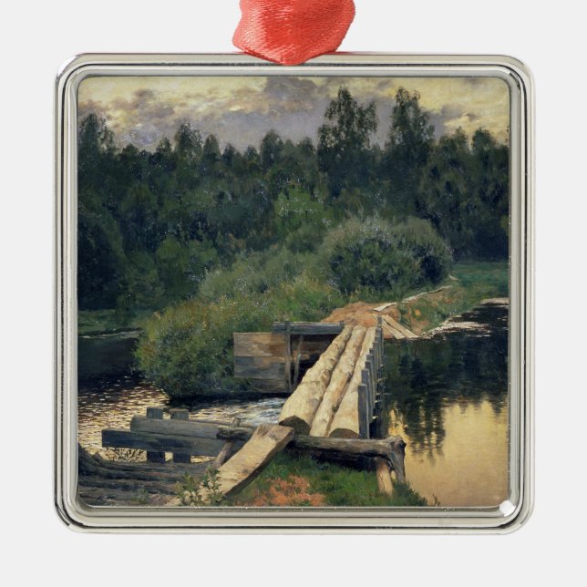 På det grunt 1892 julgransprydnad metall (Framsidan)