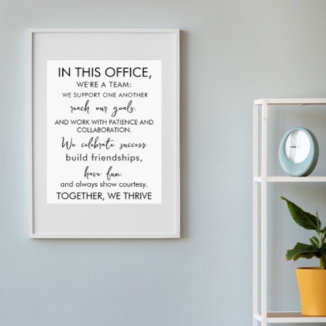På det här kontoret är vi ett team - inspirationsa poster (Skapare uppladdad)