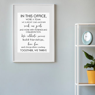 På det här kontoret är vi ett team – Inspirerande  Poster