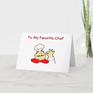 PÅ DIN BIRTHDAG TILL MIN FAVORITCHEF KORT