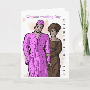 På din bröllopsdag grattis kort