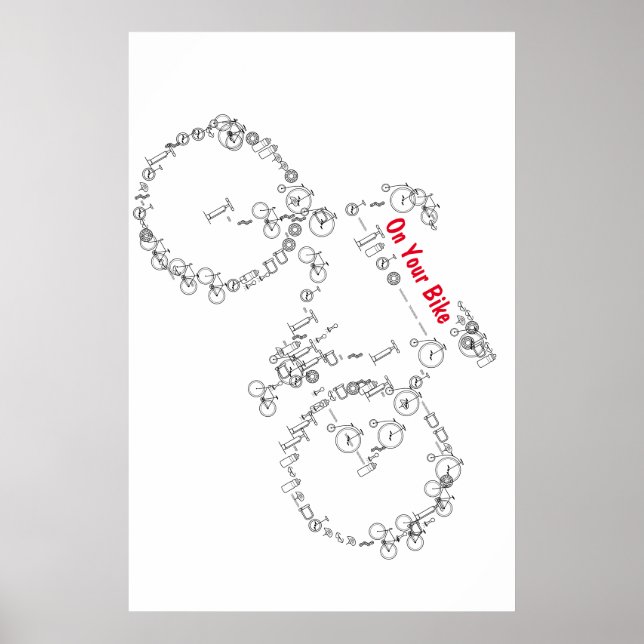 på din cykel affisch (Framsidan)