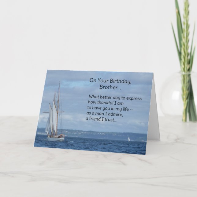 På din födelsedag, broder.. kort (Framsida)