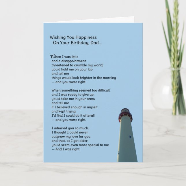 På din födelsedag, Pappa.. Kort (Framsida)