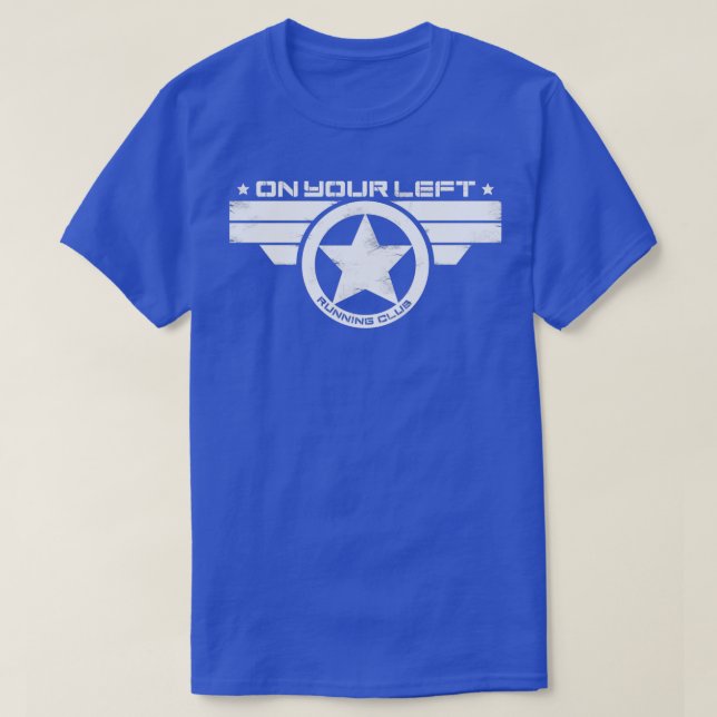 På din Lämnat Klubb som kör ostressad utskrift 1 T Shirt (Design framsida)