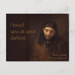 På din mörkaste CC0407 Rembrandt Jesus Vykort