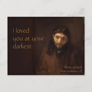 På din mörkaste CC0407 Rembrandt Jesus Vykort