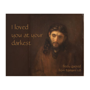 På din mörkaste CC0522 Rembrandt Jesus Trätavla