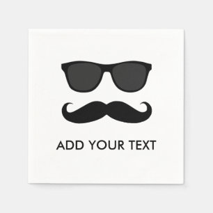 PÅ DISGUISERA BLACK MUSTACHE SUNGLASSES PARTY PAPPERSSERVETT
