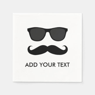 PÅ DISGUISERA BLACK MUSTACHE SUNGLASSES PARTY PAPPERSSERVETT