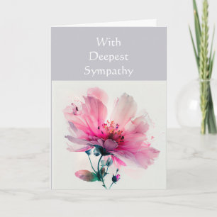 På djupt sympati med Blommigten Garden Flower Kort