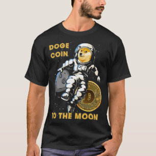 På Dogecoin to Måne Crypto funny Doge Coin T Shirt