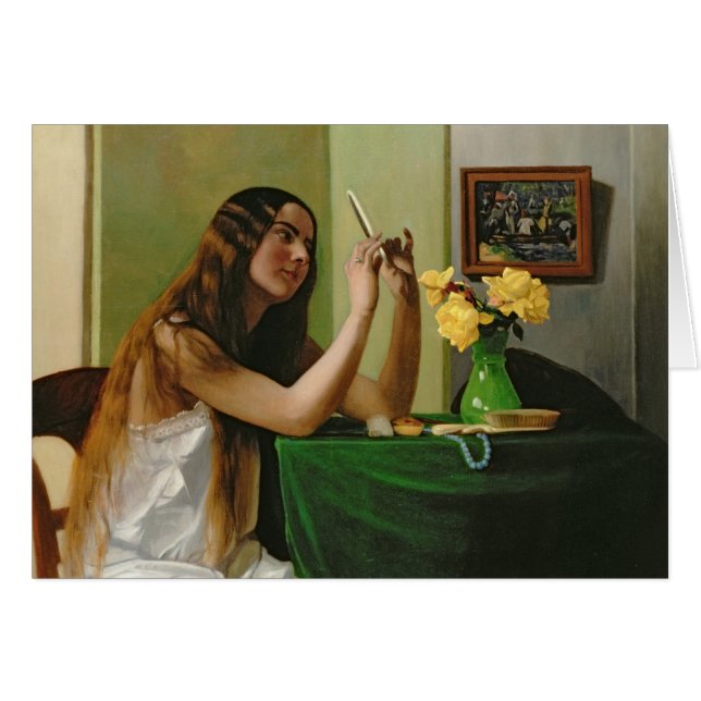 På dressingbord 1911 hälsningskort (Framsidan Horizontal)