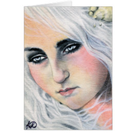 På drift sjöjungfrukort hälsningskort