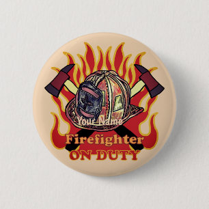 På Duty Firefighter-stift Knapp