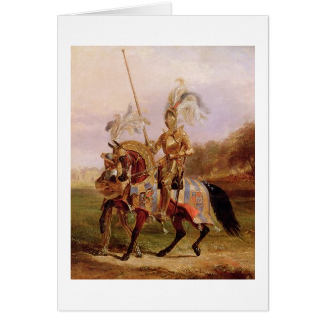 På Eglinton Lord av turneringen, 1840 (olja på Hälsningskort (Framsidan)