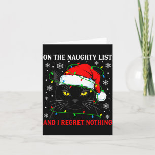På Elak Lista Och Ångra Ingenting Jul Katt Kort