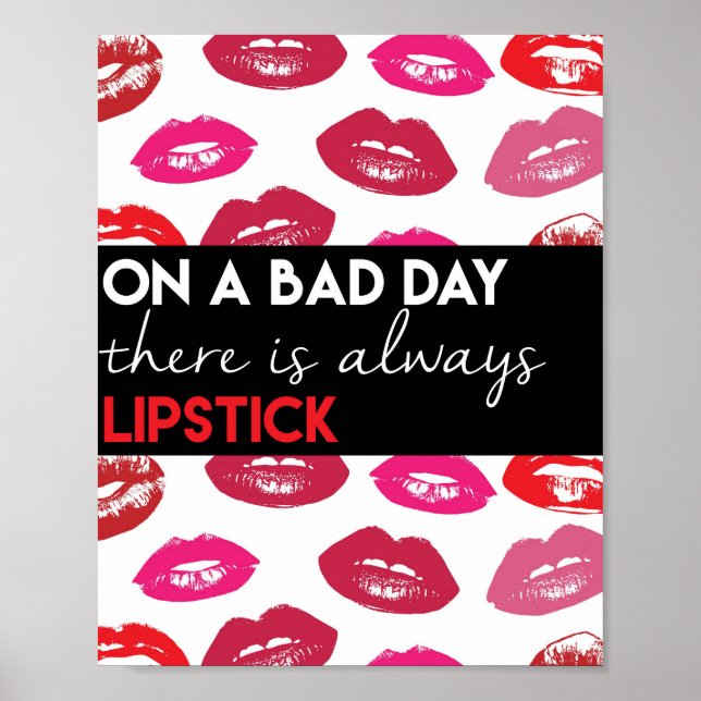 På en dålig dag finns det alltid en Lipstick-offer Poster (Framsidan)