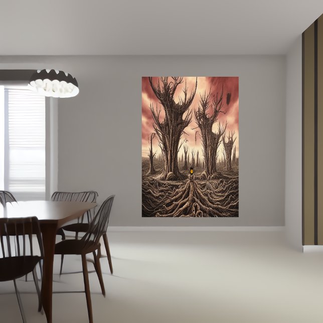 På en död värld | AI Art Poster (Skapare uppladdad)