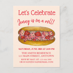 På en hummerbulle Grattis Maine ME matbloggare Inbjudan Vykort