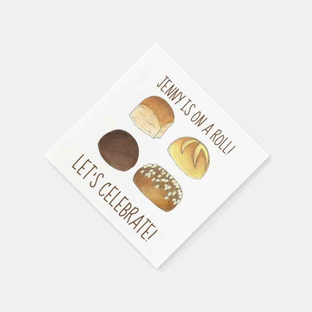 På en roll Låt oss Celebrate Grattis Party Pappersservett (Hörn)