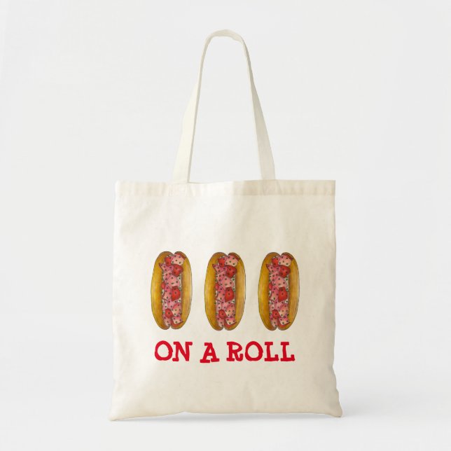 På en roll maine Lobster Roll Tote Bag Tygkasse (Framsidan)