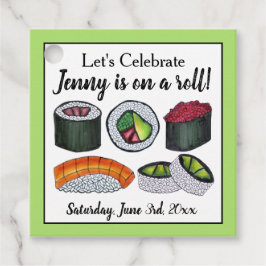 På en (Sushi) roll Grattis Firande Gåvor Etiketter